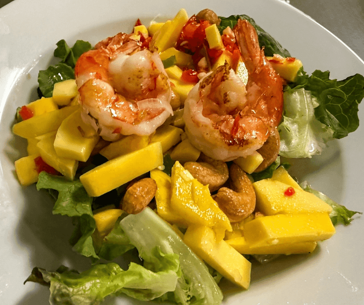 Mango salad with shrimp picture