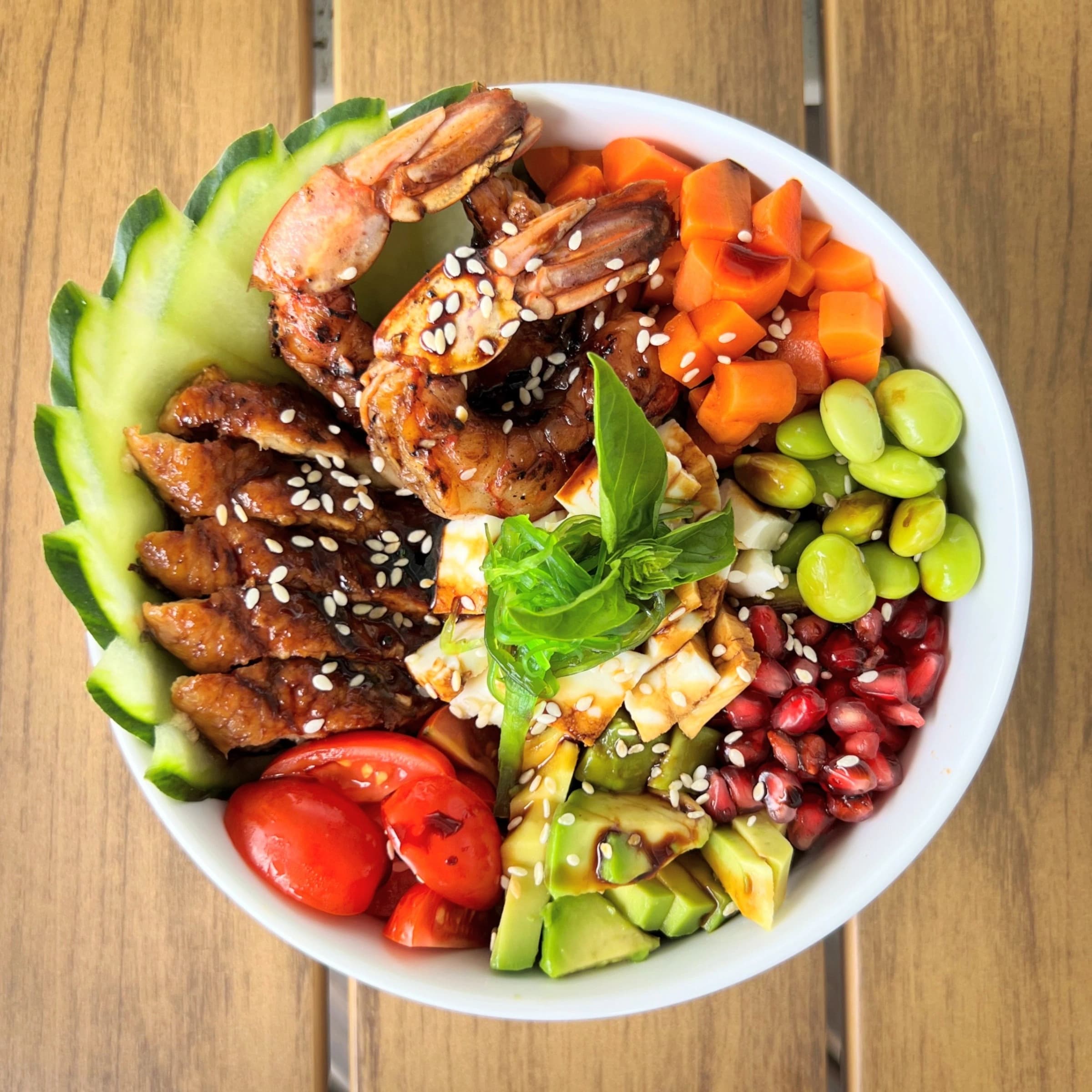Tuna, Salmon & Shrimp Poke Bowl picture