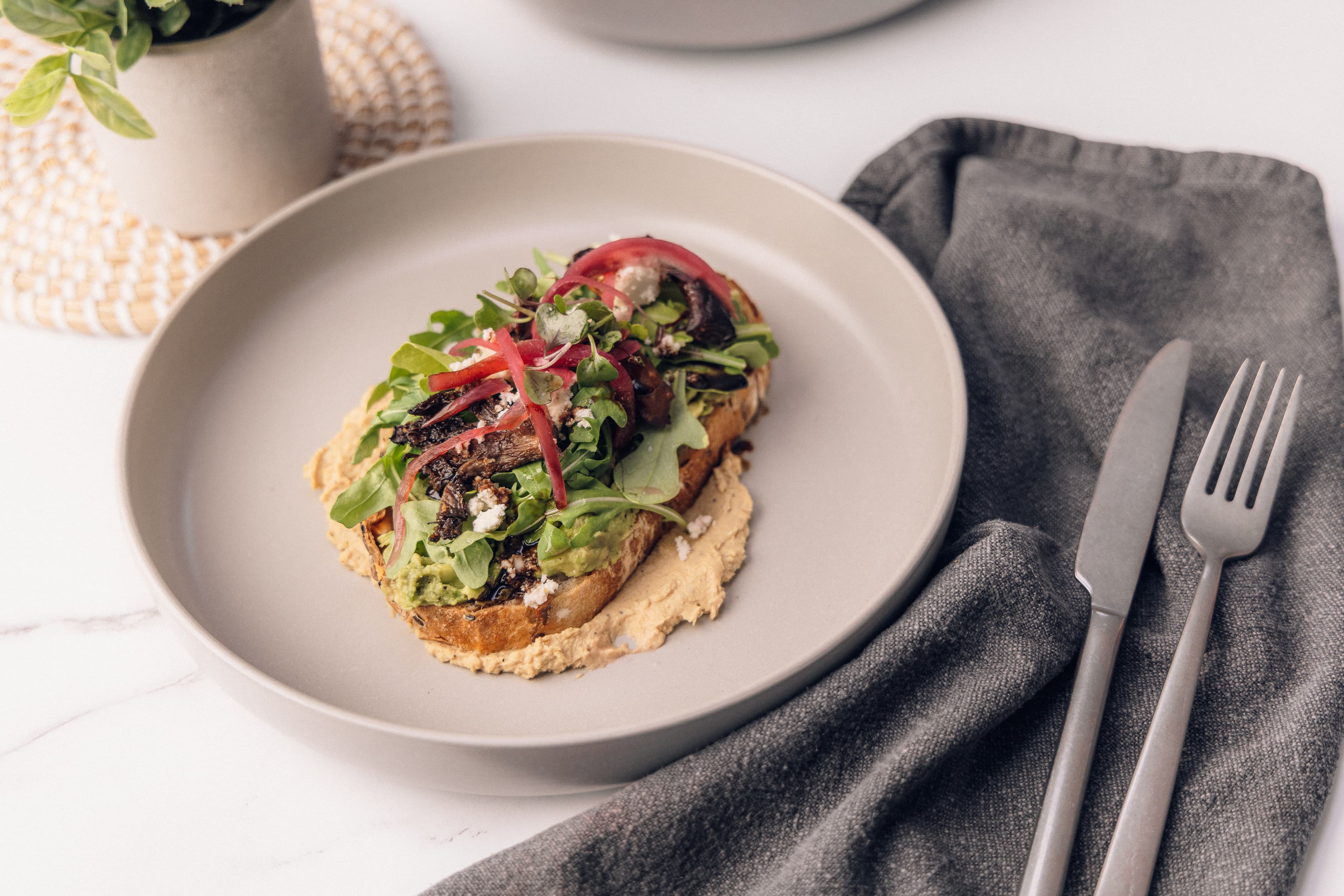 Smashed Rocket Toast picture