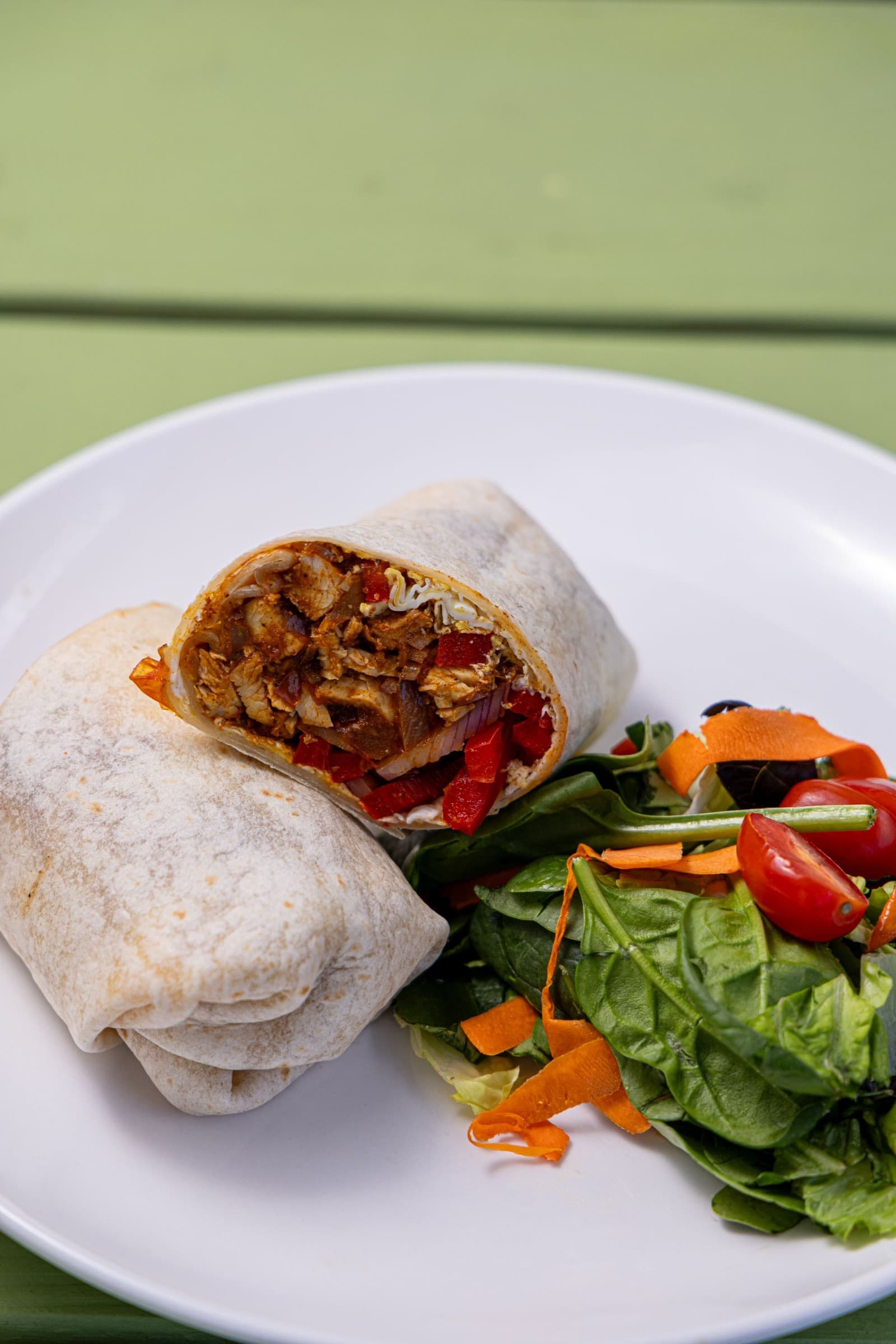 Chicken & rice burrito picture