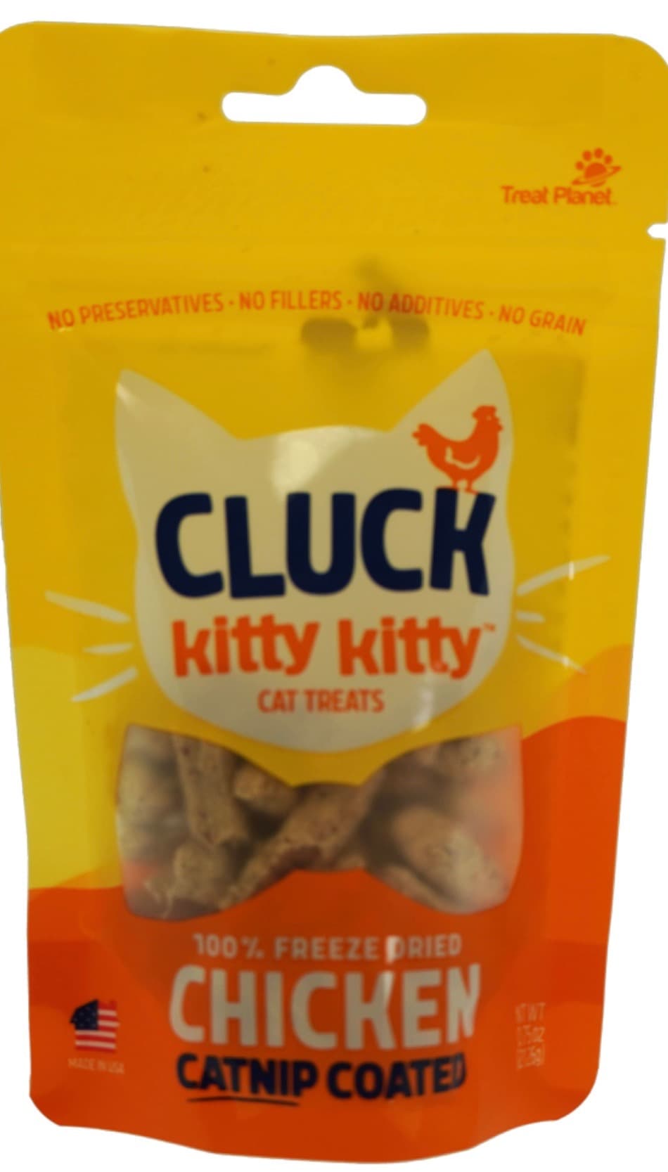 Cluck Kitty Kitty 100 % Freeze Dried Chicken Treat with Catnip Coating - wt 0.75oz picture