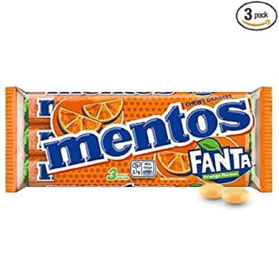 MENTOS FANTA ORANGE CHEW ROLLS -3 X 38 G Image