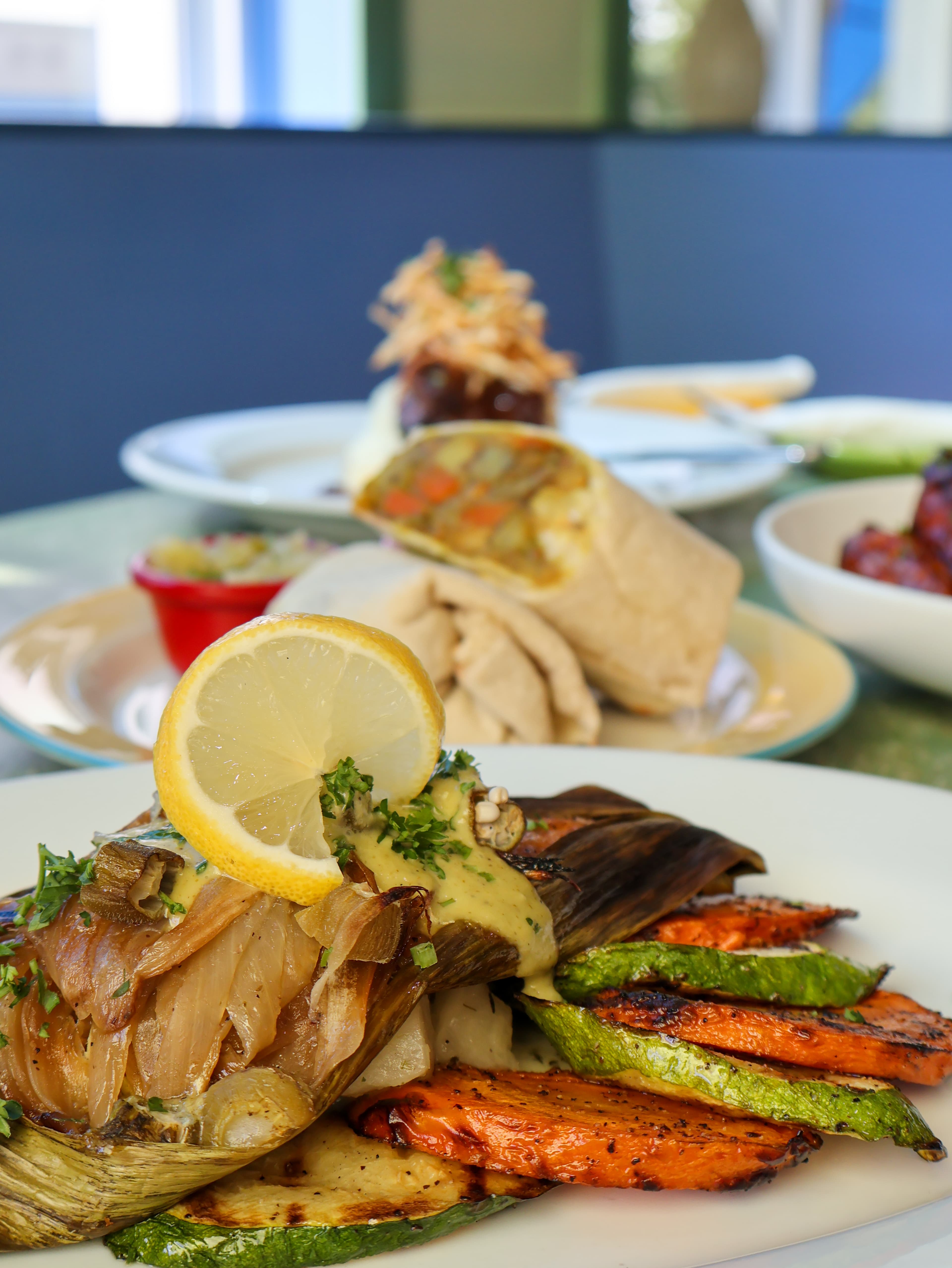 Banana leaf roasted snapper picture